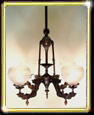 FOUR ARM GAS CHANDELIER