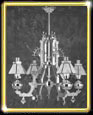 FOUR ARM KEROSENE CHANDELIER 